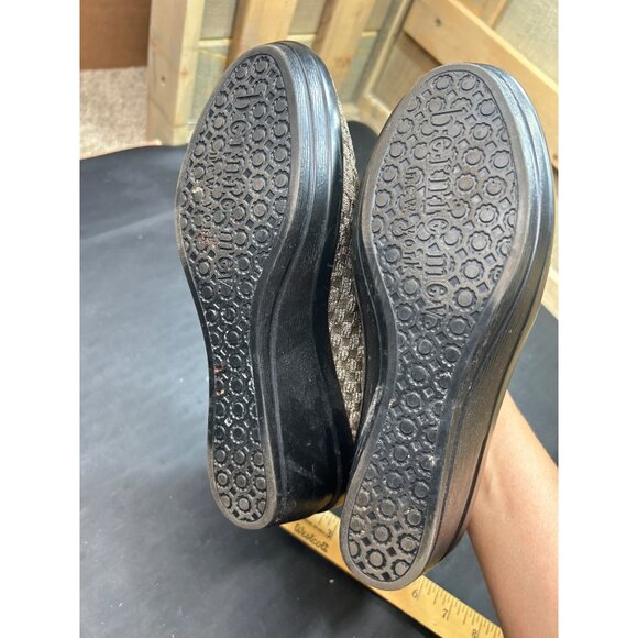 By Bernie Mev Metallic Dark Gold Woven Slip-On Wedge Shoes Size 8.5-9 - Picture 8 of 8